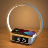 1pc Wireless Charger Table Lamp, 18W Touch Lamp Alarm Clock With Wireless Charging Wake-Up Light