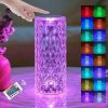 Crystal Diamond Table Lamp,16 Color Changing RGB Touch Control