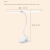 1pc Rechargeable USB Plug-in Clip Table Lamp; Double Heads Dimmable Eye Protection LED Lighting Table Lamp; Children Student Study Night Light Reading