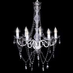 6 Lights Clear Pendant Crystal Candle Chandeliers Lighting