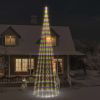 Christmas Tree Light on Flagpole Colorful 1134 LEDs 315"