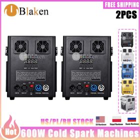 0 Tax 2Pcs 600W Cold Spark Machine DMX Cold Fireworks Fountain Stage Spark Machine For club Show smellless safety Wedding