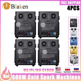 0 Tax 4Pcs 600W Cold Spark Machine Firework Machine Stage Effect DMX Party Wedding Sparkle Cold Pyro Fireworks 2023 Hot Selling