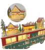 Creative Holy Led Christmas 24 Countdown Calendar Wooden Bus Scene Home Atmosphere Ornaments