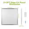 48W 2√ó2FT LED Panel Light 3200LM 7500K Ceiling Lighting 150W Equivalent LED Troffer Recessed Edge-Lit