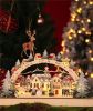 Christmas Wood Decoration Led Lit Tree Store Window Display Creative Christmas Gifts