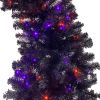 6FT Artificial Fir Bent Top Halloween Christmas Tree, Xmas Tree Bendable Grinch Style Christmas Tree Holiday Decoration w/1,080 Lush Branch Tips