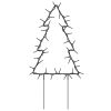 Christmas Light Decorations with Spikes 3 pcs Tree 50 LEDs 11.8"