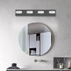 (Same as W1340110592/L2008) LED Modern Black 4-Light Vanity Lights Fixtures Over Mirror Bath Wall Lighting