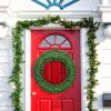 48 Inch Pre-lit Cordless Artificial Christmas Wreath