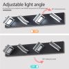 LED Modern Black Vanity Lights, 4-Lights Acrylic Matte Black Bathroom Vanity Lights Over Mirror