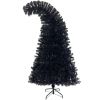 6FT Artificial Fir Bent Top Halloween Christmas Tree, Xmas Tree Bendable Grinch Style Christmas Tree Holiday Decoration w/1,080 Lush Branch Tips