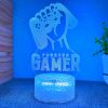 1pc 3D Night Light Game GAMER Atmosphere Desk Lamp With Touch Button; Children's Room Bedroom Decoration