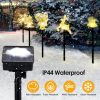 5Pcs Mixed Christmas Decoration Light Solar Stake Light Waterproof Reindeer Snowflake Bell Christmas Tree Santa Claus Light Outdoor Landscape Light