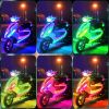 6Pcs Motorcycle LED Light Strips Multi-Color Neon Light Kits Waterproof DC 12V RGB Atmosphere Lights