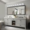 Contemporary 8-Light LED Vanity Light - 52.2-Inch Chrome Fixture with Acrylic Shade, Adjustable Brightness