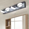 (Same as W1340110592/L2008) LED Modern Black 4-Light Vanity Lights Fixtures Over Mirror Bath Wall Lighting