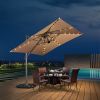 Solar Umbrella Lights Outdoor Parasol String Light 8 Lighting Mode Waterproof 104 LED 8 Bundles Warm White