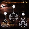 3 Pack Halloween Window Light Spider Witch Hat Pumpkin with Orange Light Hanging Halloween Decoration Light with Suction Cup Hanging Holes