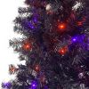 6FT Artificial Fir Bent Top Halloween Christmas Tree, Xmas Tree Bendable Grinch Style Christmas Tree Holiday Decoration w/1,080 Lush Branch Tips