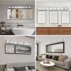 Contemporary 8-Light LED Vanity Light - 52.2-Inch Chrome Fixture with Acrylic Shade, Adjustable Brightness