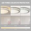 Crystal LED Ceiling Light, 19.7-Inch Flush Mount, 45W Dimmable Modern Fixture, Energy-Saving, Perfect for Living Room, Bedroom, Kitchen