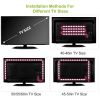 TV LED Backlight Strip 6.56ft Waterproof RGB Strip Light USB Monitor Lighting Kit w/ Remote Controller