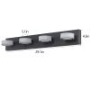 (Same as W1340110592/L2008) LED Modern Black 4-Light Vanity Lights Fixtures Over Mirror Bath Wall Lighting