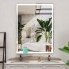 48x36 inch LED Bathroom Vanity Mirror Wall Mounted Adjustable White/Warm/Natural Lights Anti-Fog Touch Switch with Memory Modern Smart Large Bathroom