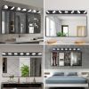 Modern 7-Light LED Vanity Light Fixture - Black Iron Finish with Acrylic Shades - Energy-Efficient Bathroom Wall Sconce - Dimmable, 52.2-Inch Length