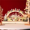 Christmas Wood Decoration Led Lit Tree Store Window Display Creative Christmas Gifts