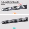 Modern 6-Light LED Vanity Light - Sleek Bathroom Wall Fixture, Iron & Acrylic, Dimmable & Energy-Efficient, Ideal for Mirror Lighting