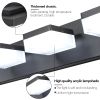 (Same as W1340110609/L2015) Modern 6-Light Black LED Vanity Mirror Light Fixture For Bathrooms And Makeup Tables