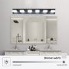 (Same as W1340110609/L2015) Modern 6-Light Black LED Vanity Mirror Light Fixture For Bathrooms And Makeup Tables