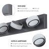 (Same as W1340110592/L2008) LED Modern Black 4-Light Vanity Lights Fixtures Over Mirror Bath Wall Lighting