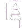 Christmas Light Decorations with Spikes 3 pcs Tree 50 LEDs 11.8"