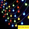 1pc Circular String Lights; Battery Powered; 20ft 40 LEDs; Twinkle Lights With Indoor/Outdoor Waterproof Ball-shape String Lights For Bedroom