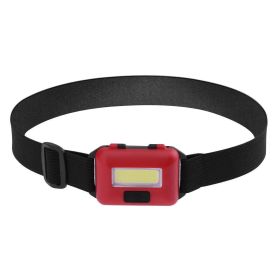 Mini 3W COB Led Head Lamp; 3 Modes Waterproof Head Lamp; Head Flashlight Outdoor Camping Night Fishing Head Lamp; Batteries Not Included; Christmas Li (Color: Red)