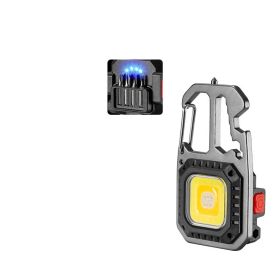 Small Mini LED Lighting Small Torch Keychain (Color: Gun Color)