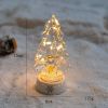 Christmas Decoration Glass Tree Home Desktop Decoration Light Up Small Night Light Christmas Gifts