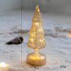 Christmas Decoration Glass Tree Home Desktop Decoration Light Up Small Night Light Christmas Gifts