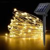 Solar Christmas String Lights; 33ft 100 LED Solar 8 Modes Outdoor Waterproof String Lights For Christmas Tree Garden Decoration (multi-color)