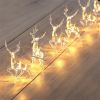 Led Christmas Deer Shape String Lights, Holiday Decoration Colorful Lights 20LEDS