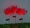 Patio Pathway Porch Backyard LED Solar Coral Stake Garden Light Rechargeable