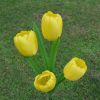 LED Tulip Flower Stake Light Solar Energy Rechargeable Garden Patio Pathway