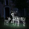 3 Piece Christmas Light Display Reindeers 229 LEDs