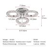 Modern K9 Crystal Led Rings Ceiling Lamp Chandelier Pendant Light Dimmable Luminaire Bedroom Living Dining Room Decor Fixture