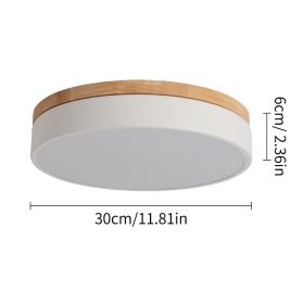 Modern Wooden Led Ceiling Lamp Aisle Light Bedroom Corridor Decor Balcony Minimalist Chandelier Pendant Light Bathroom Fixture (Emitting Color: Cold White, Body Color: Round C)