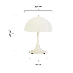 Vintage Mushroom Table Lamp Ornament Light for Livingroom Bedside Minimalist Home Decor Desk Lamp Office Study Reading Lighting (Emitting Color: A, Body Color: UK Plug)