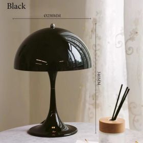 Vintage Mushroom Table Lamp Ornament Light for Livingroom Bedside Minimalist Home Decor Desk Lamp Office Study Reading Lighting (Emitting Color: B, Body Color: EU Plug)